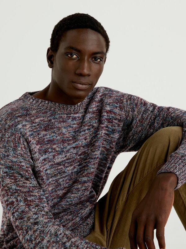 Multicolored sweater in cashmere blend Men