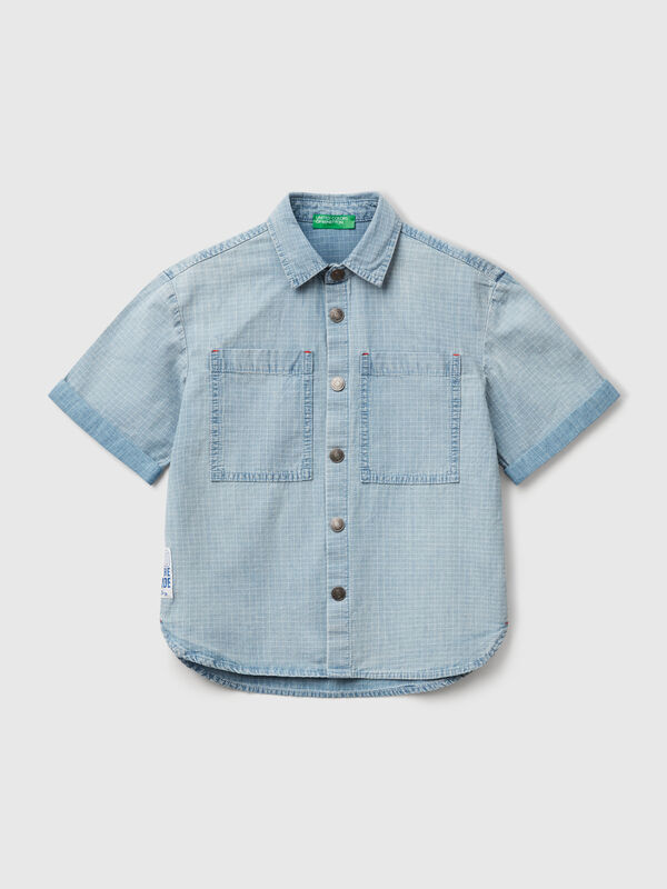 Camisa cuadros con bolsillos Niño