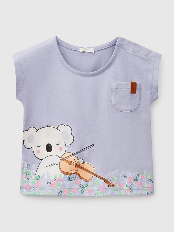 Boxy fit t-shirt in cotton New Born (0-18 months)
