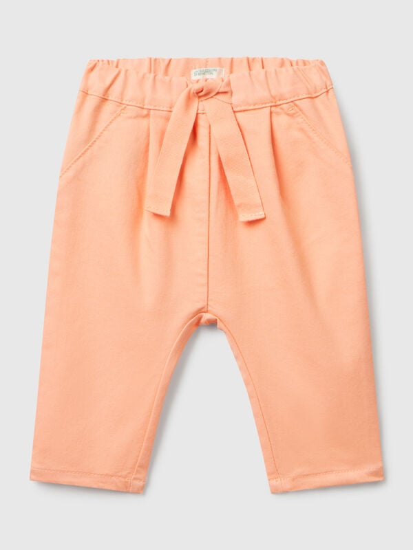 Stretch trousers with drawstring New Born (0-18 months)