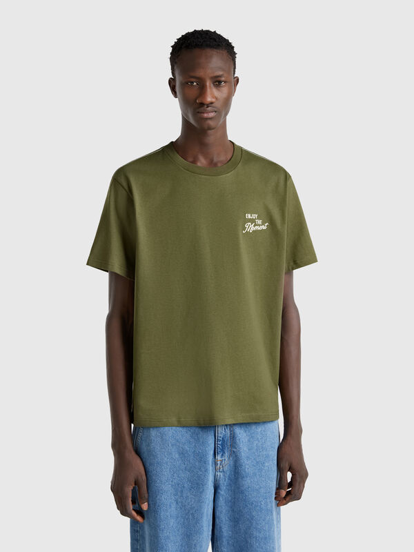 T-shirt in cotton with embroidery Men