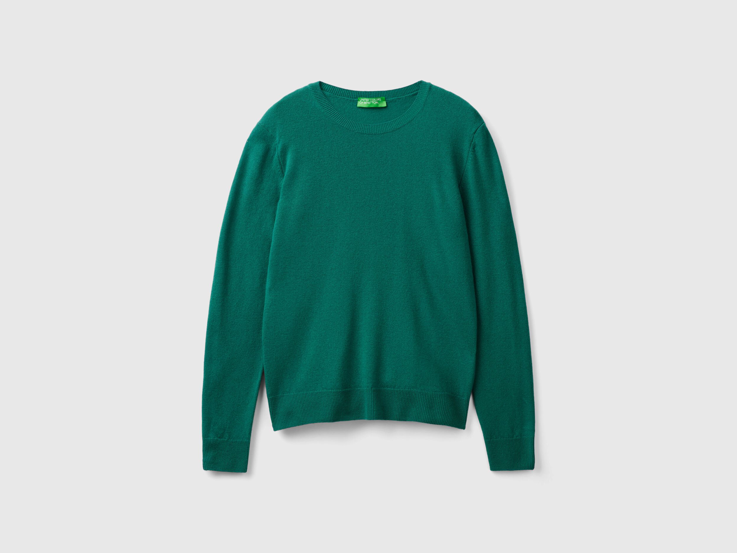 Crew Neck Merino Wool Sweaters Women 2024 Benetton