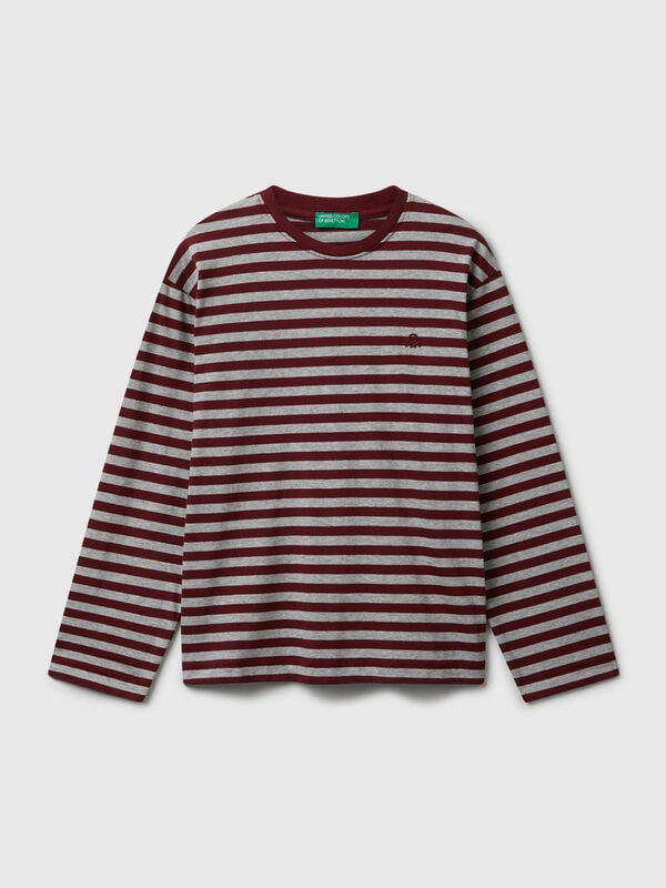 Camiseta de manga larga a rayas Niño