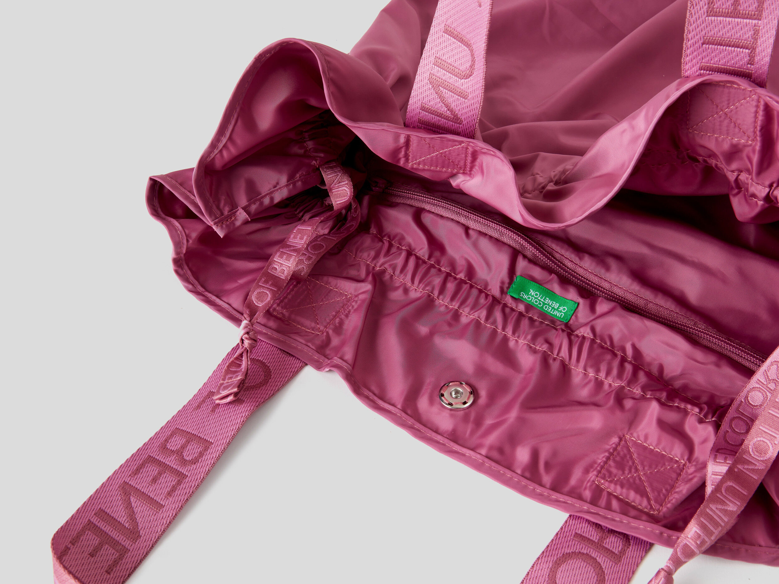 Beach bag in recycled nylon Mauve Benetton