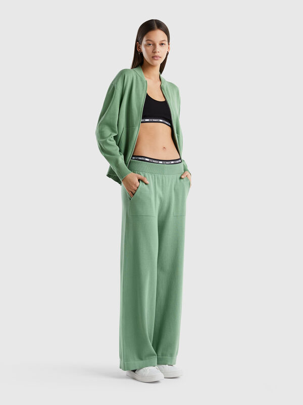 ASOS DESIGN Tall mix & match cotton pajama pants in sage