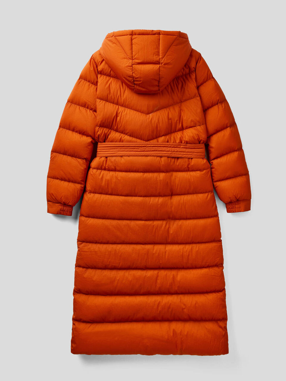 Longline padded jacket with hood image number 2