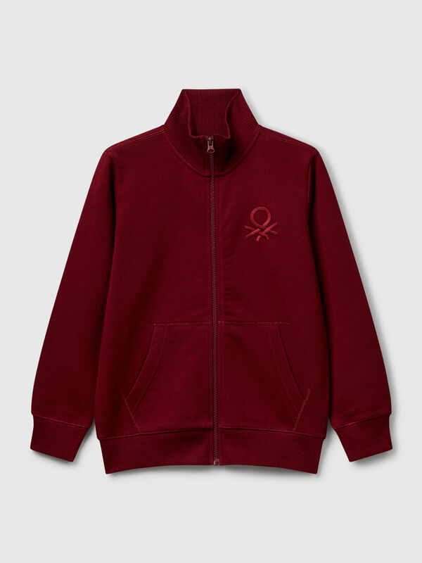 Pure cotton sweatshirt with zipper Junior Boy
