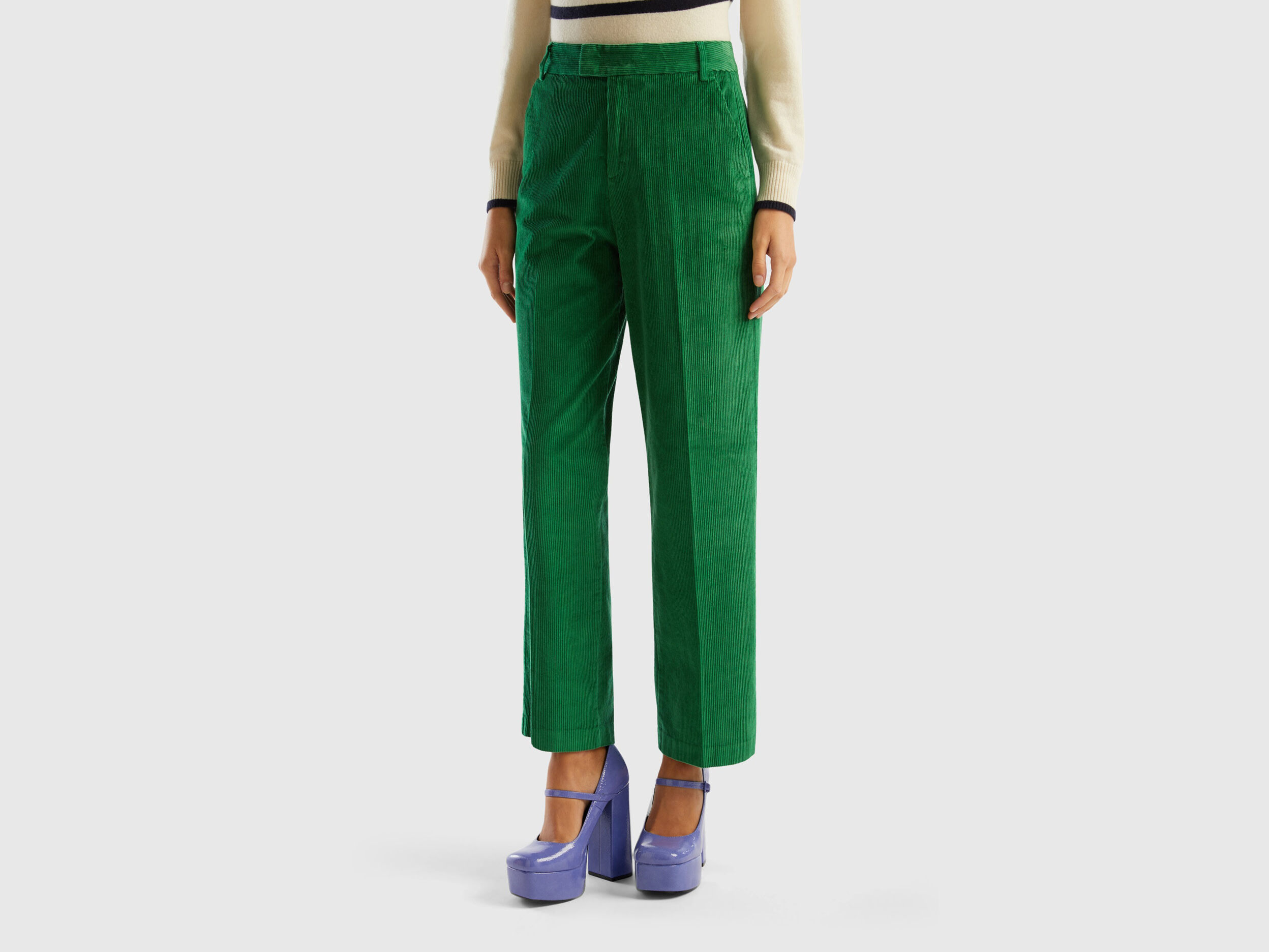 Women High Waist Vintage Green Corduroy Pants Female Wide Leg Casual Long  Trousers with Rhinestone Buckles 2022 Autumn New - AliExpress