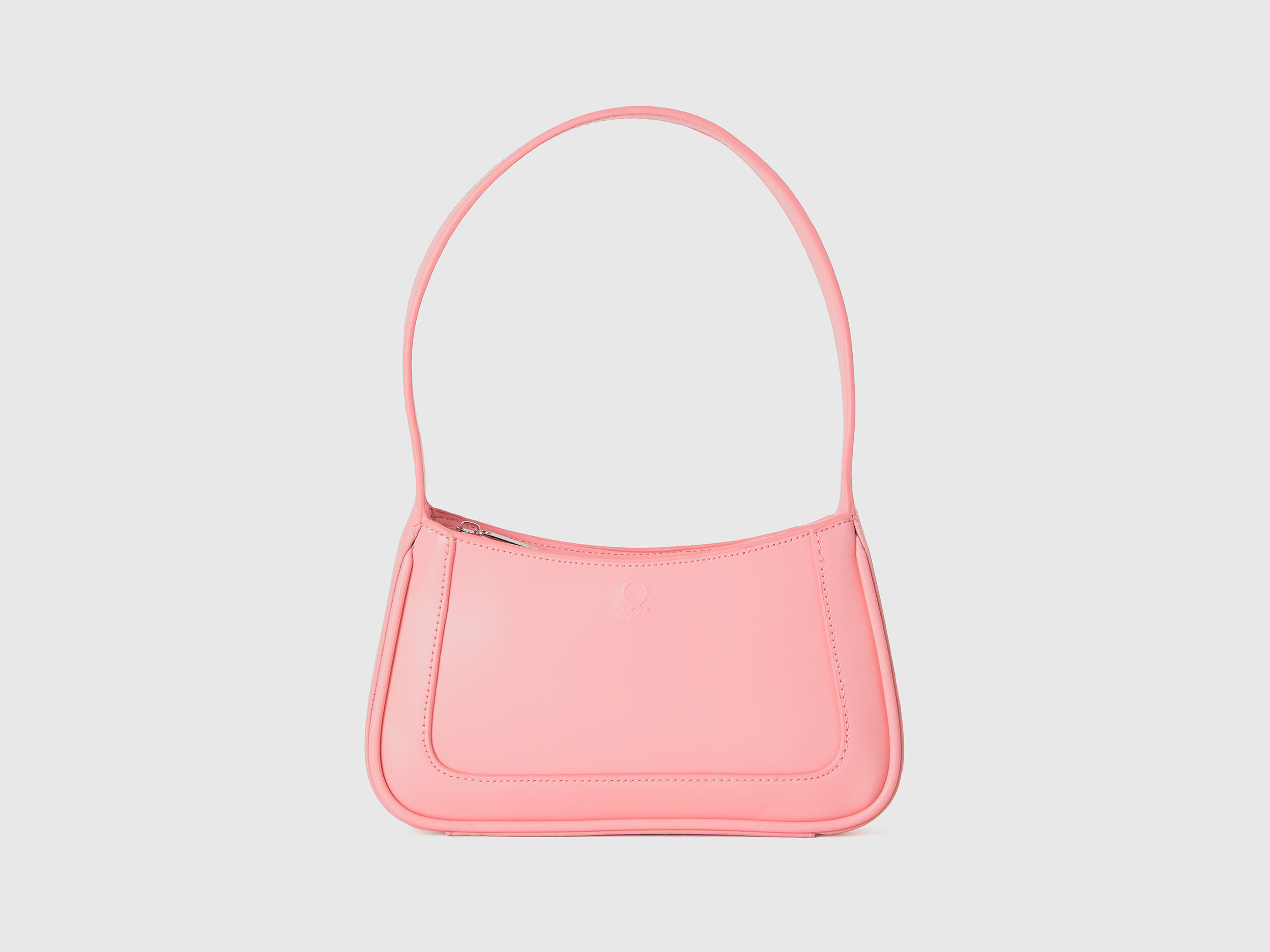 Shoulder bag in imitation leather - Pink | Benetton