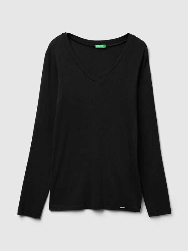 T-shirt in cashmere and Modal blend Women