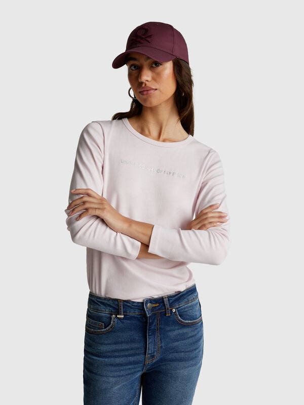 Camiseta de manga larga 100% algodón Mujer
