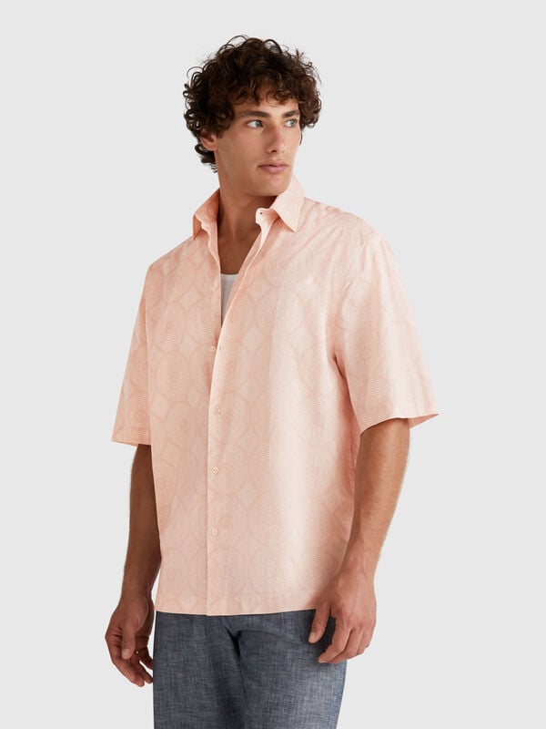 Camisa estampada manga corta Hombre