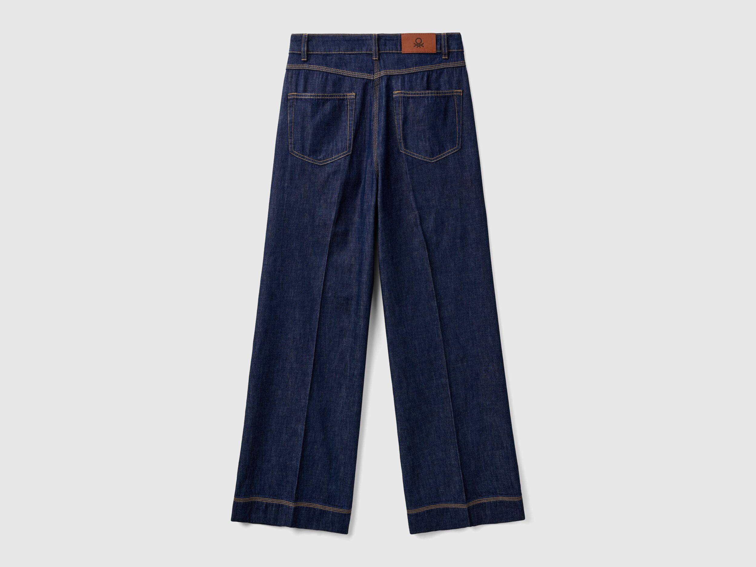 Deep Blue High Waist Wide Leg Wide Leg Jeans Women For Women