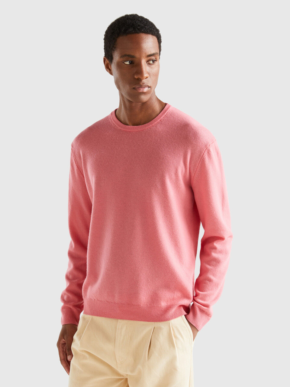 Merino wool crew sale neck sweater mens