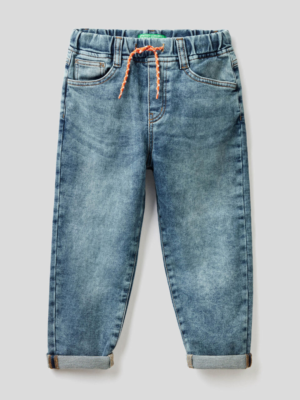 Baggy fit jeans with drawstring image number 1