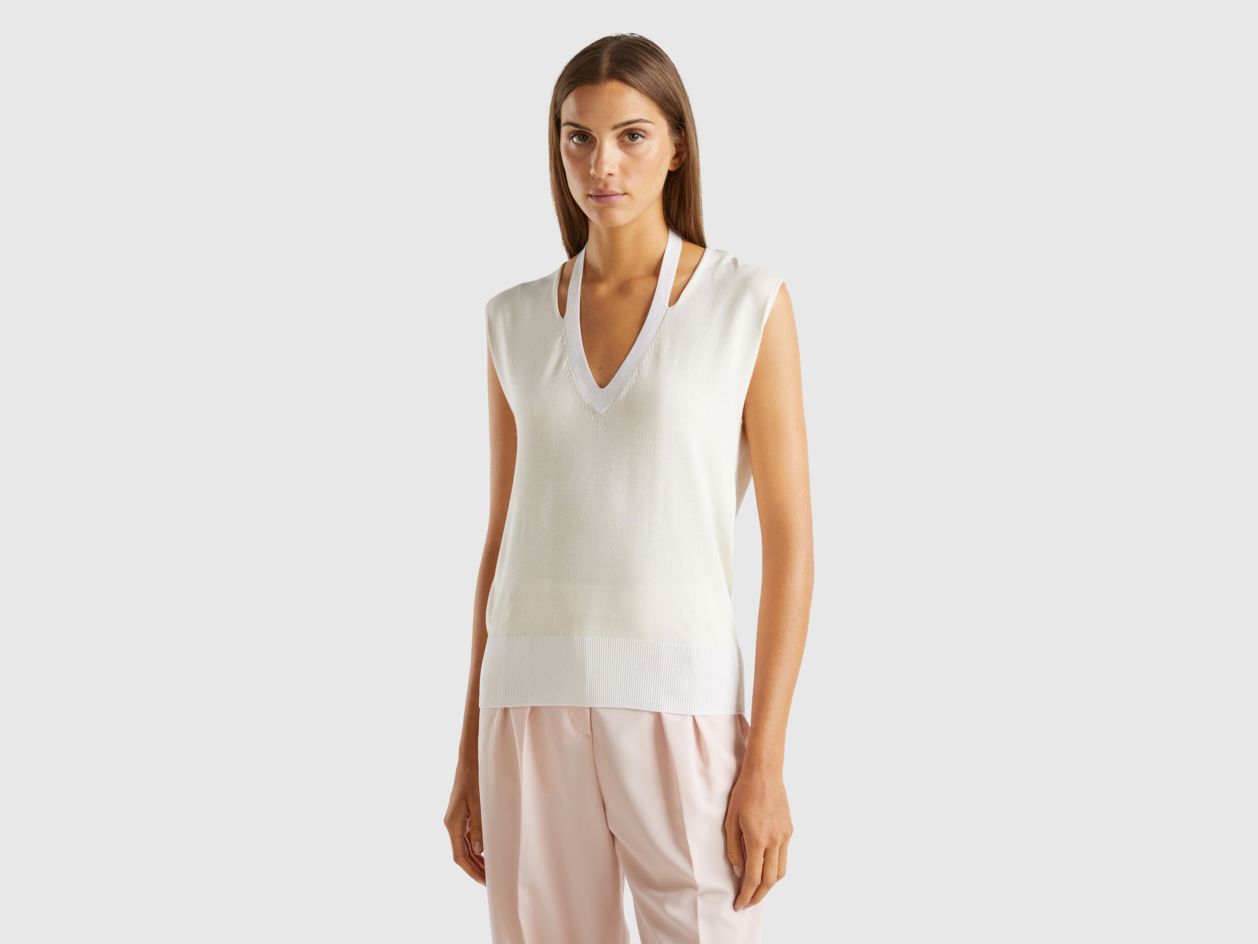 White flowy sweater on sale