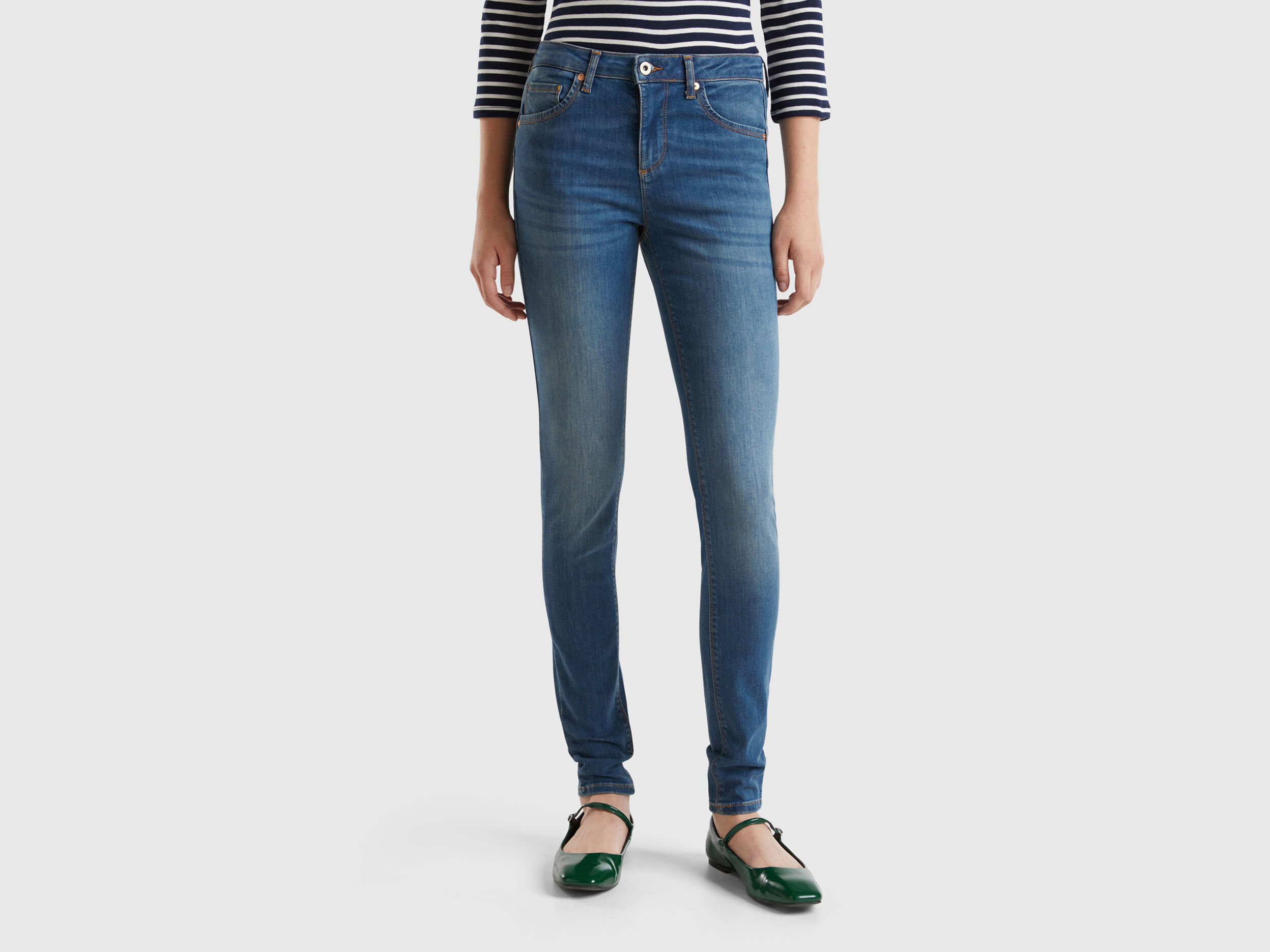 Skinny fit push up jeans Blue Benetton