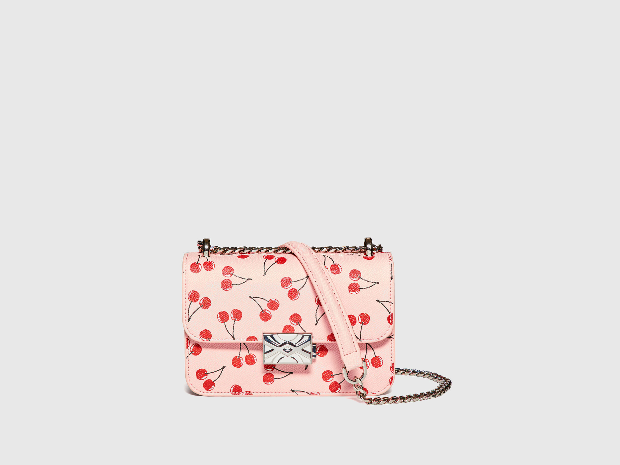 Small pink Be Bag with cherries Pink Benetton