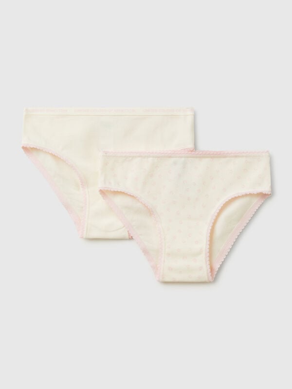 Set of two pairs of underwear in stretch cotton Junior Girl