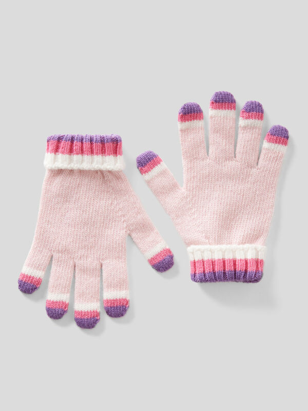 Gloves in recycled wool blend Junior Boy