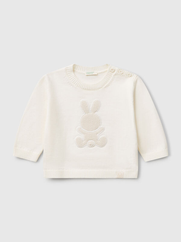 Sweater with rabbit patch New Born (0-18 months)