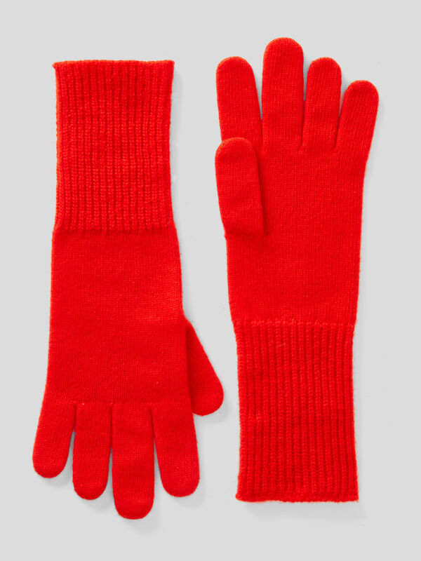 Gloves in pure virgin wool Women