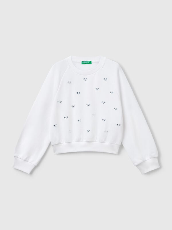 Sudadera con corazón de strass Niña