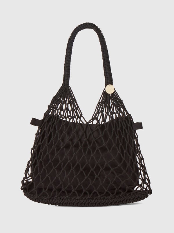 Shopping bag de rejilla Mujer