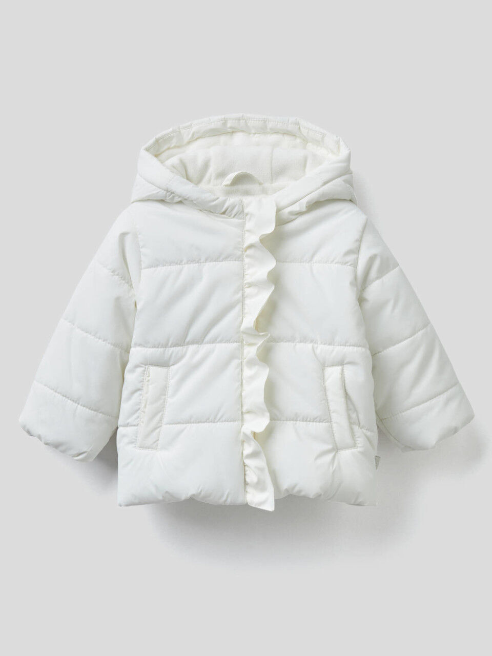 girls white puffer jacket