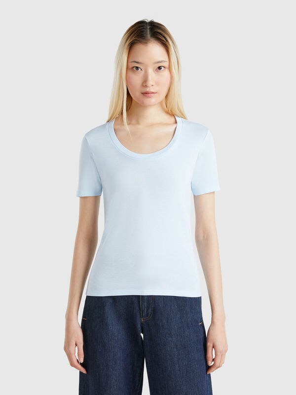Short sleeve t-shirt in long fiber cotton Women