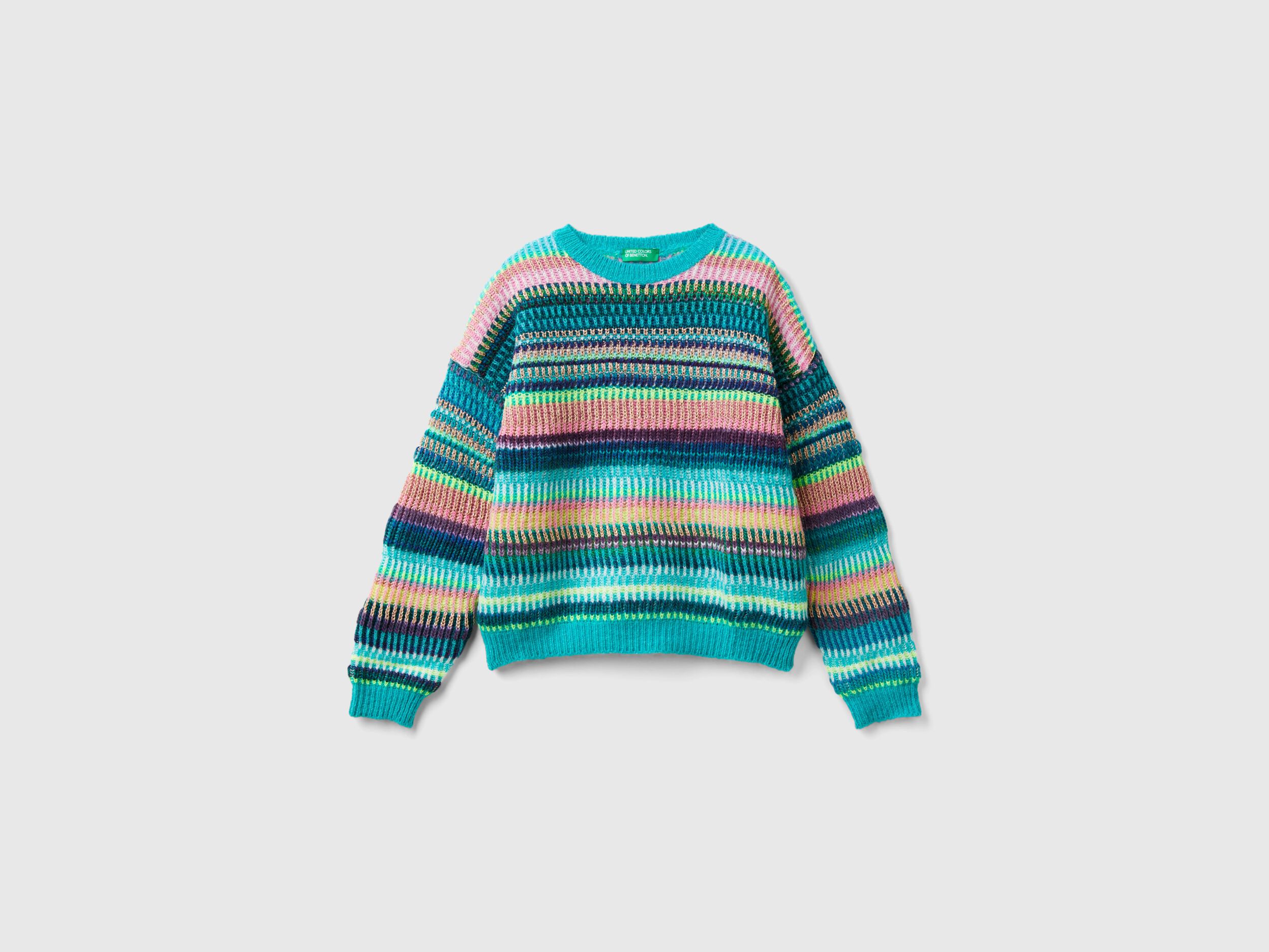 Benetton jacquard sweater cheap