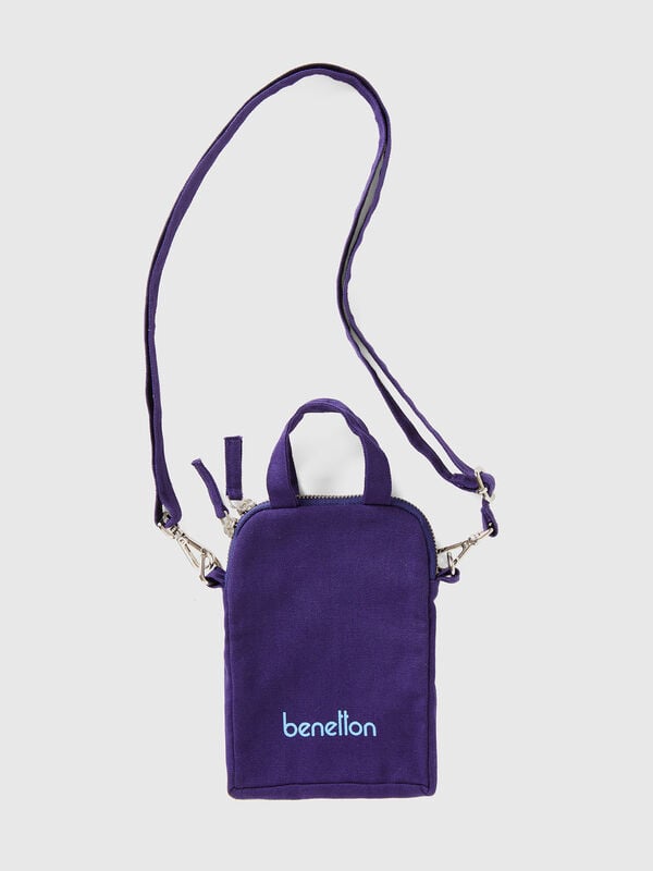 Funda para móvil azul oscuro de 100 % algodón