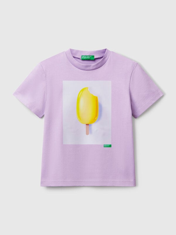Camiseta con estampado de helado Niño