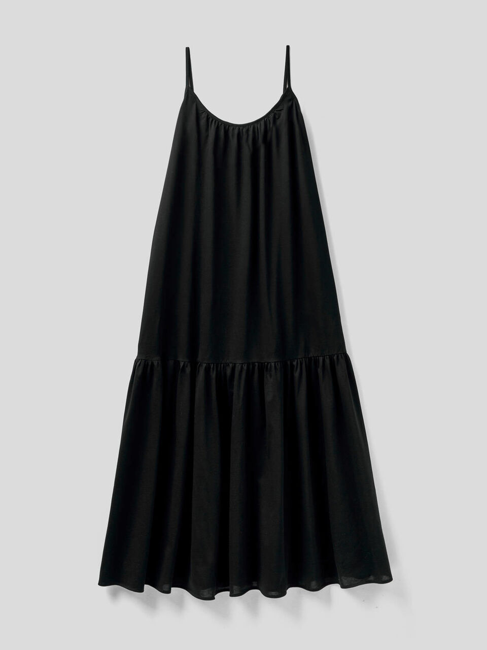 Maxivestido de tirantes de 100% algodón image number 1