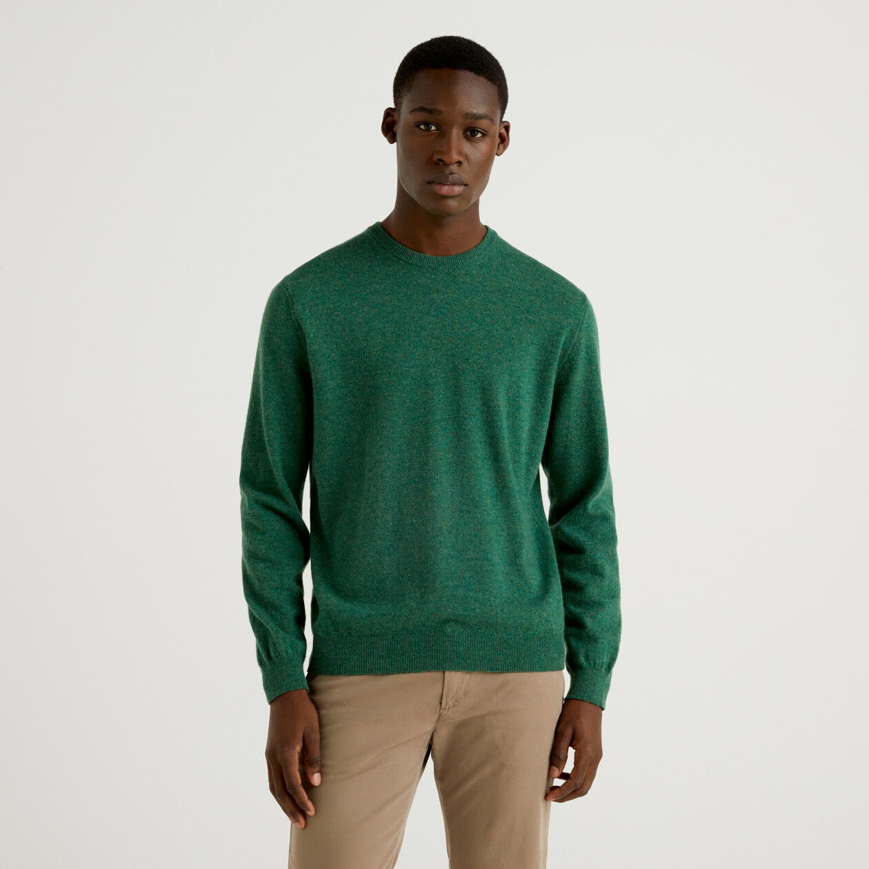 Dark green crew neck on sale