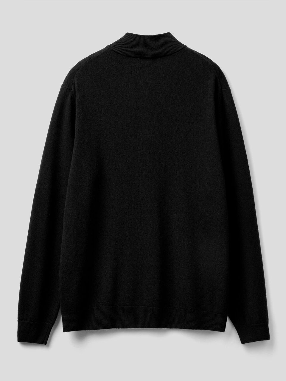 Zip-up sweater in pure virgin wool image number 2