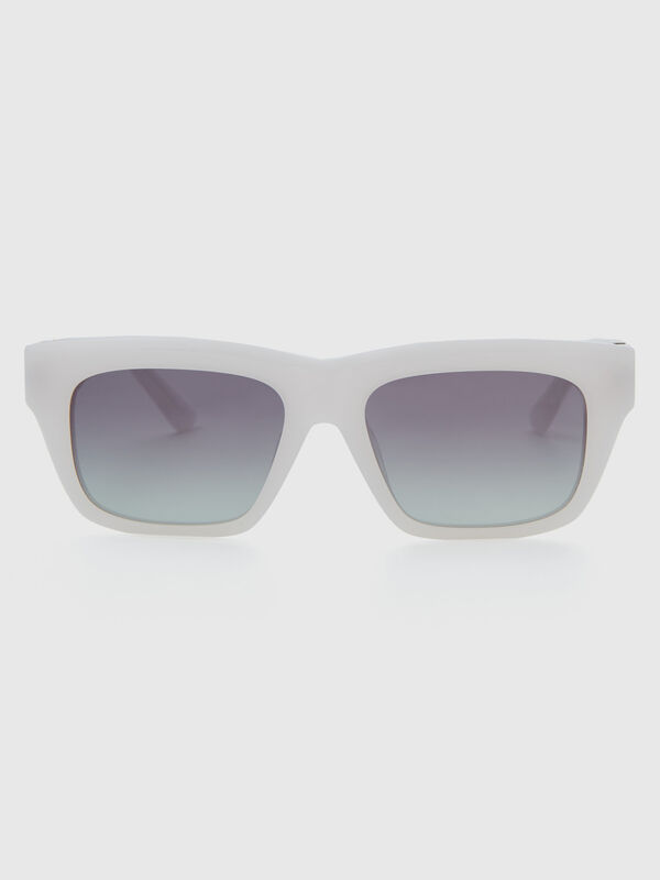 White rectangular sunglasses