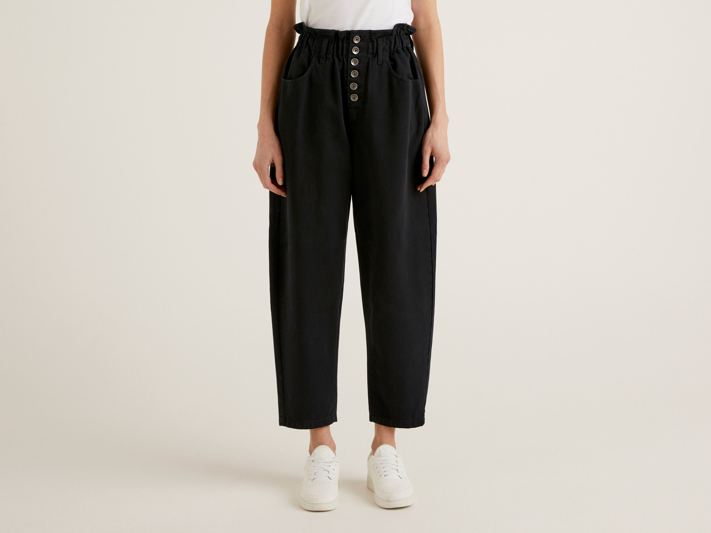 UK Women Summer Cotton Elastic Waist Pockets Casual Loose Pants Trousers  Plus | eBay
