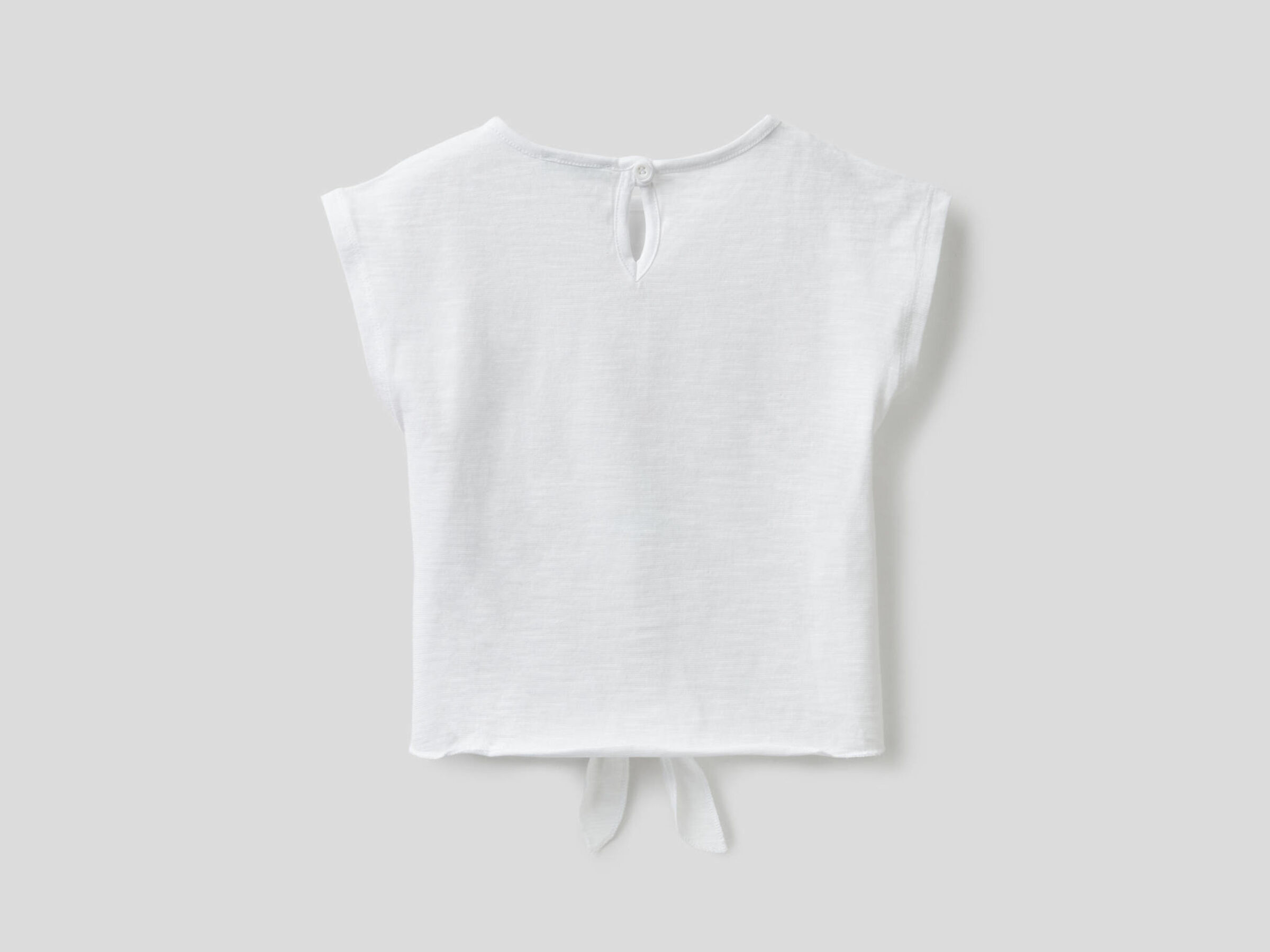 T-shirt in 100% cotton with bow at the bottom image number null