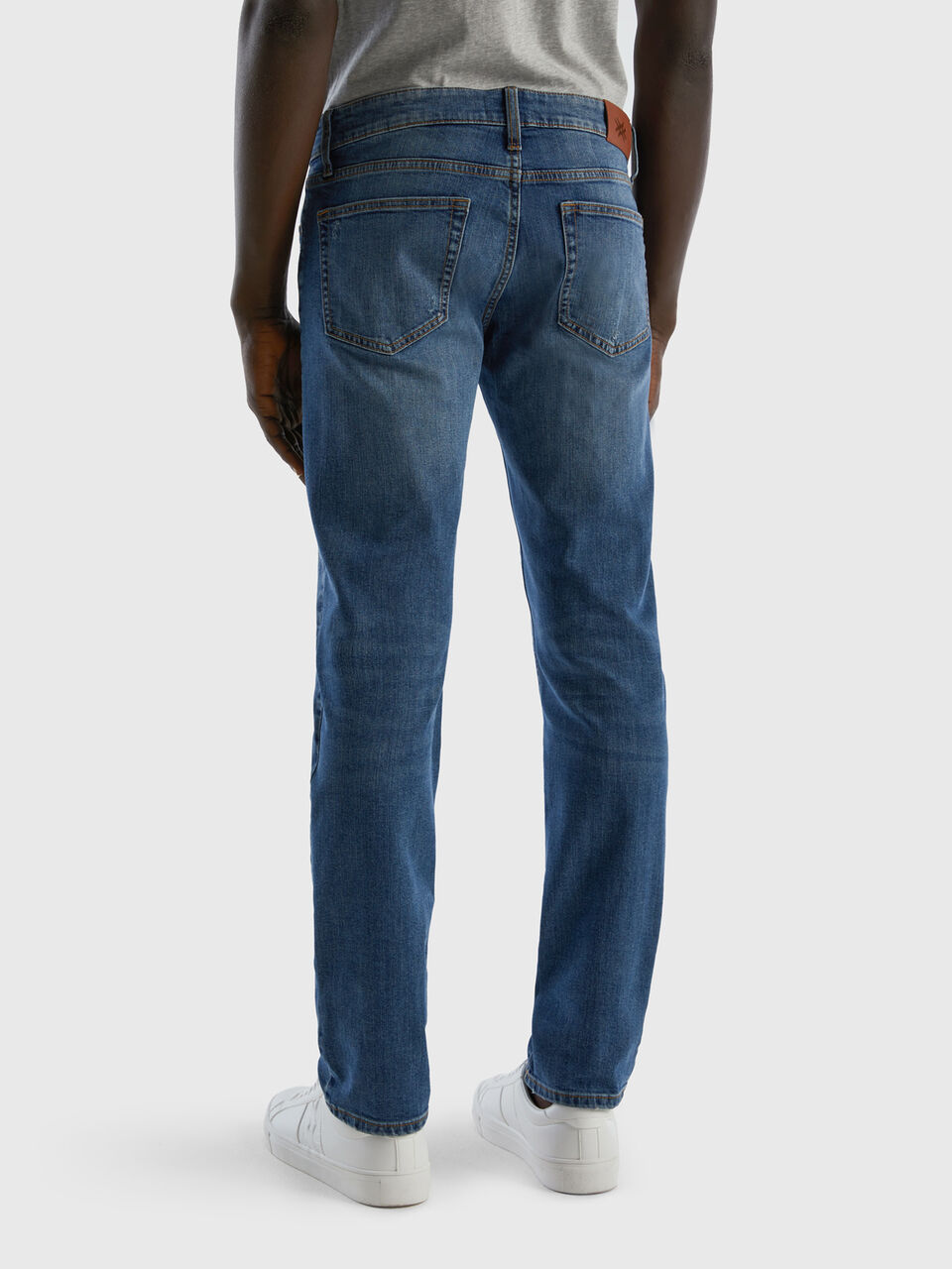 Slim Fit Stretch Jeans Dark Blue Reg