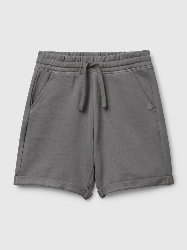 Bermuda shorts in pure cotton fleece Junior Boy