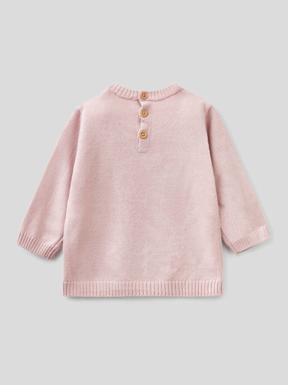 Tricot sweater with embroidered animal image number 2
