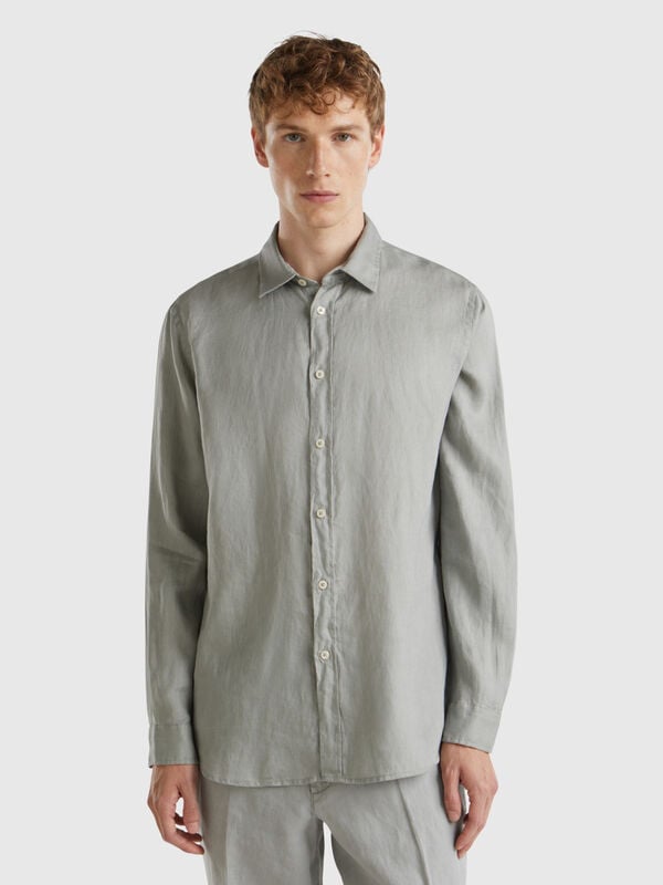 Shirt in pure linen Men
