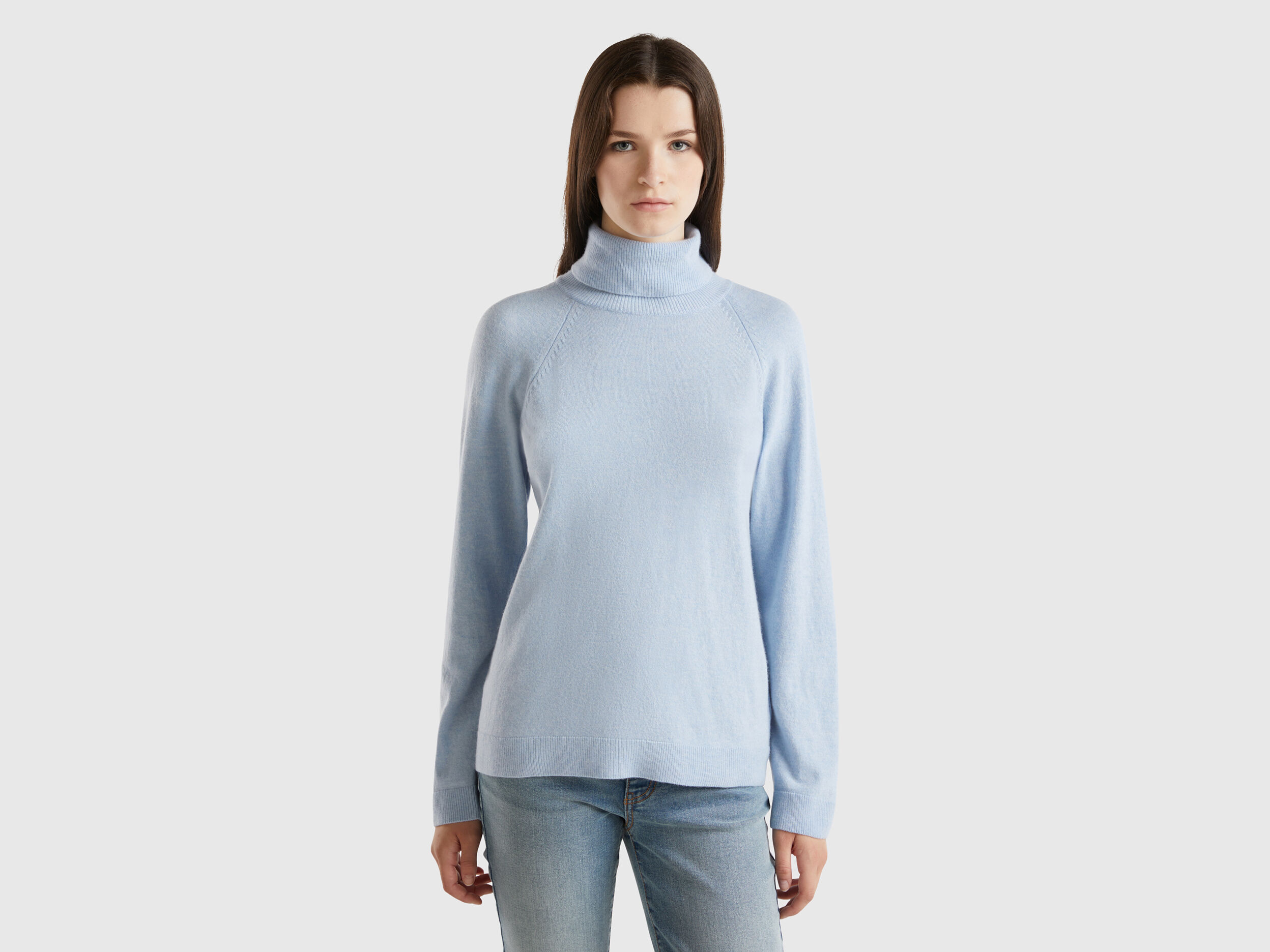 Powder blue turtleneck shop