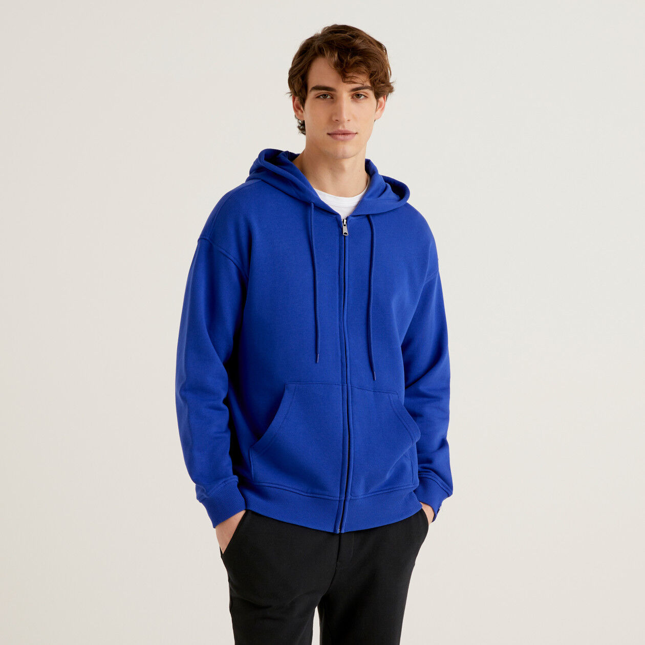 Mens royal blue zip up hoodie best sale