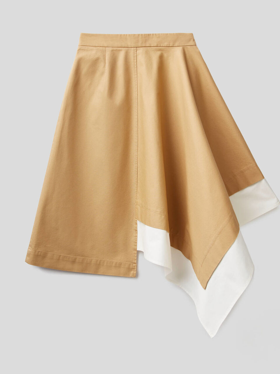 Asymmetrical skirt in pure cotton image number null