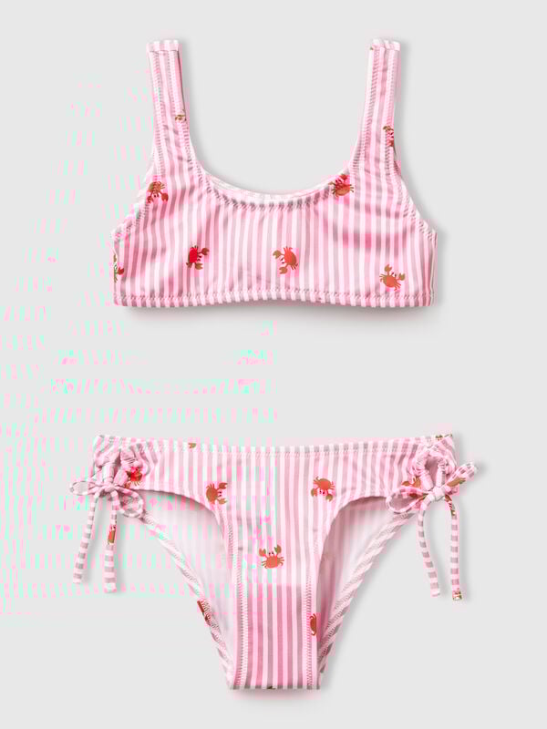 Striped bikini with crabs Junior Girl