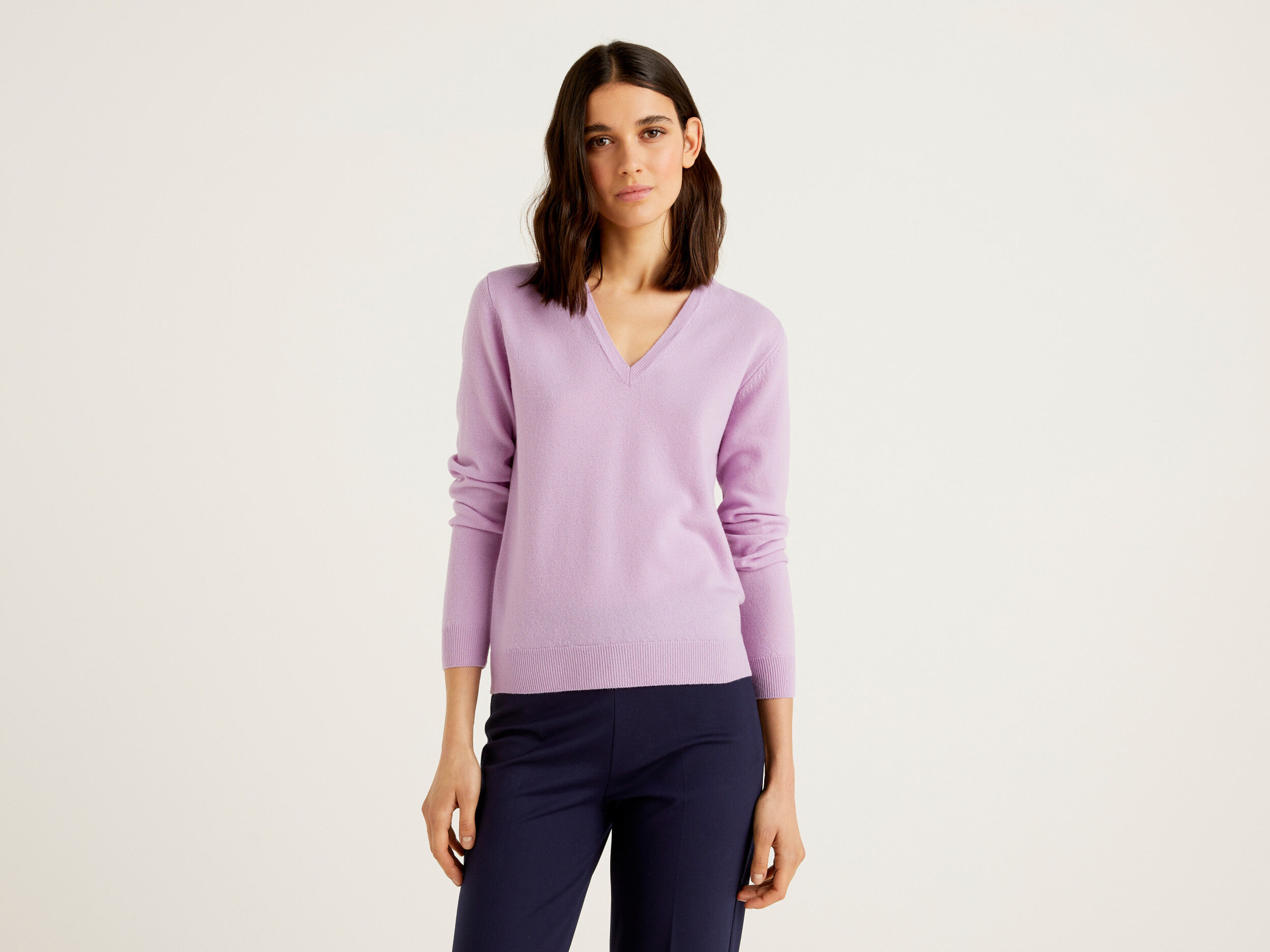 Lilac v neck jumper hotsell