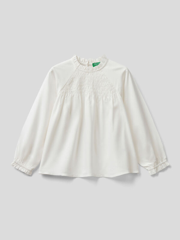 Flowy blouse with rouches Junior Girl