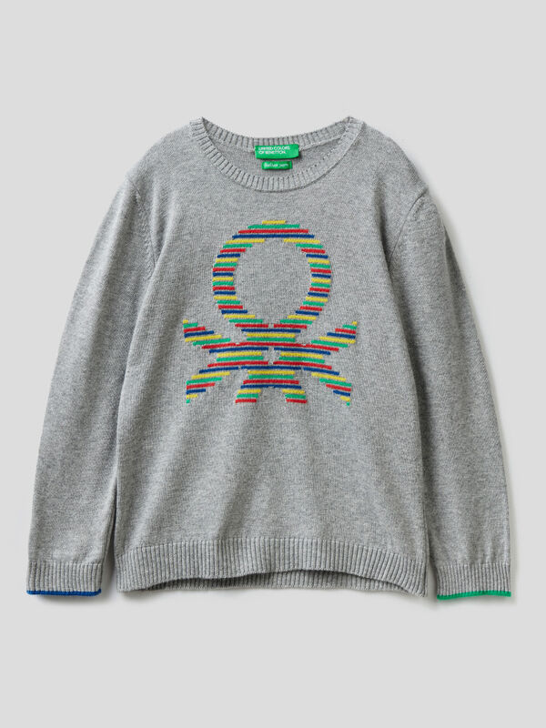 Sweater with multicolored logo Junior Boy
